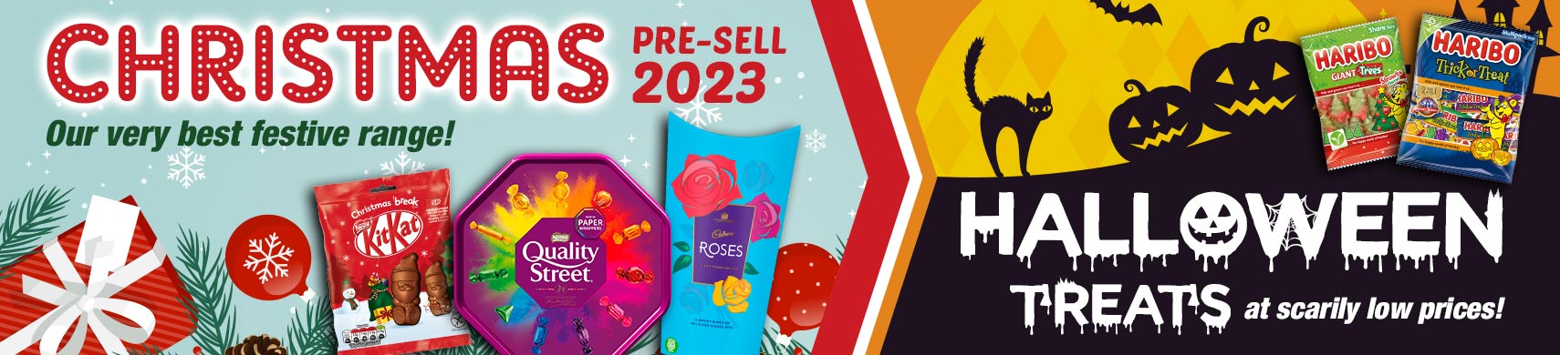 Christmas Pre-sell 2023, including Halloween